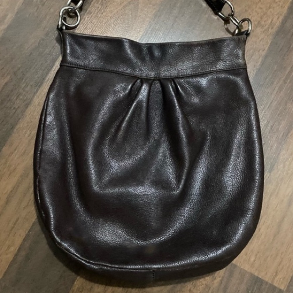 Roots Brown Hobo Genuine Leather Bag H14’X W14’ X D2.5’ - Picture 5 of 16